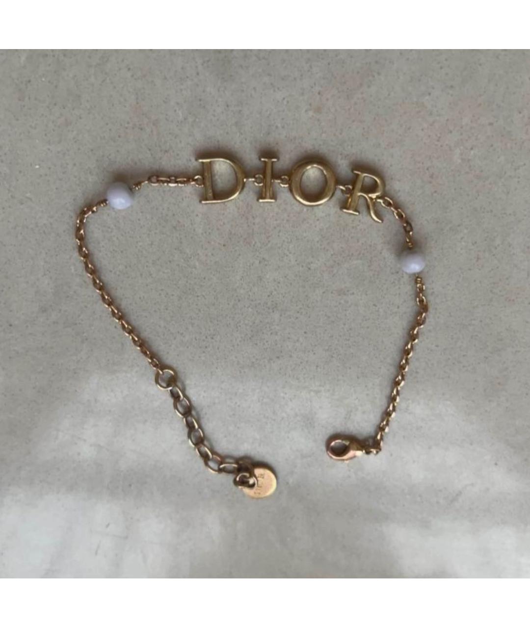 CHRISTIAN DIOR Золотой латунный браслет, фото 3