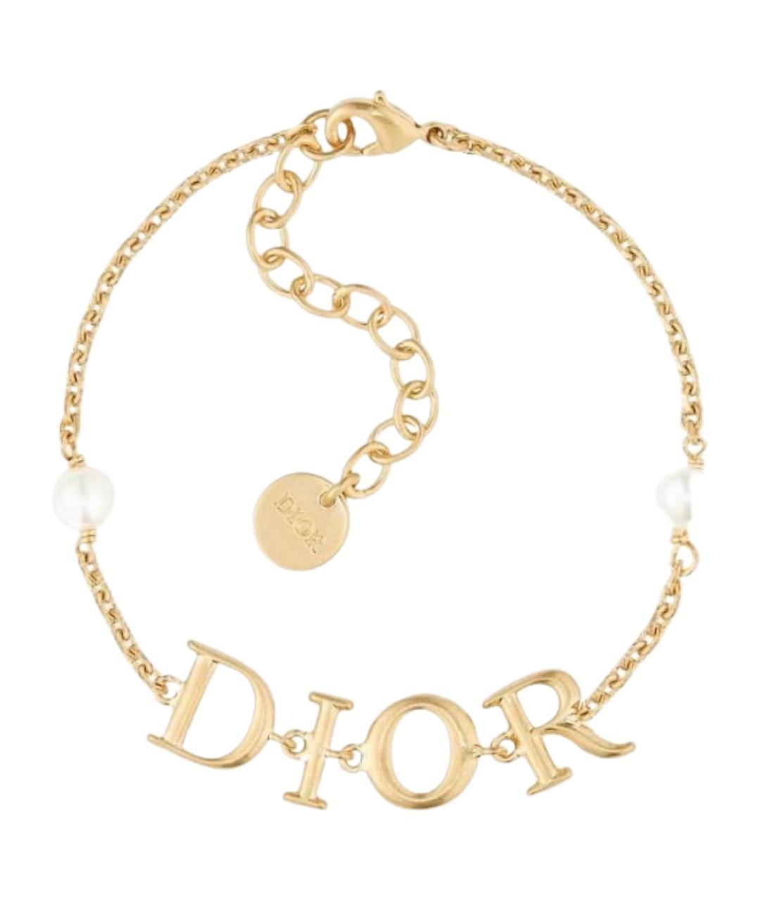 CHRISTIAN DIOR Золотой латунный браслет, фото 1