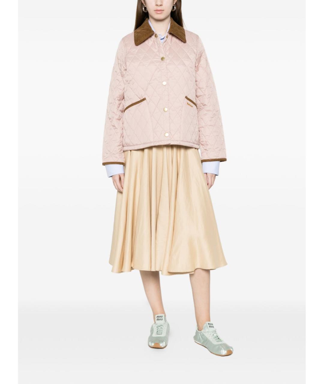 BARBOUR Розовая полиамидовая куртка, фото 5