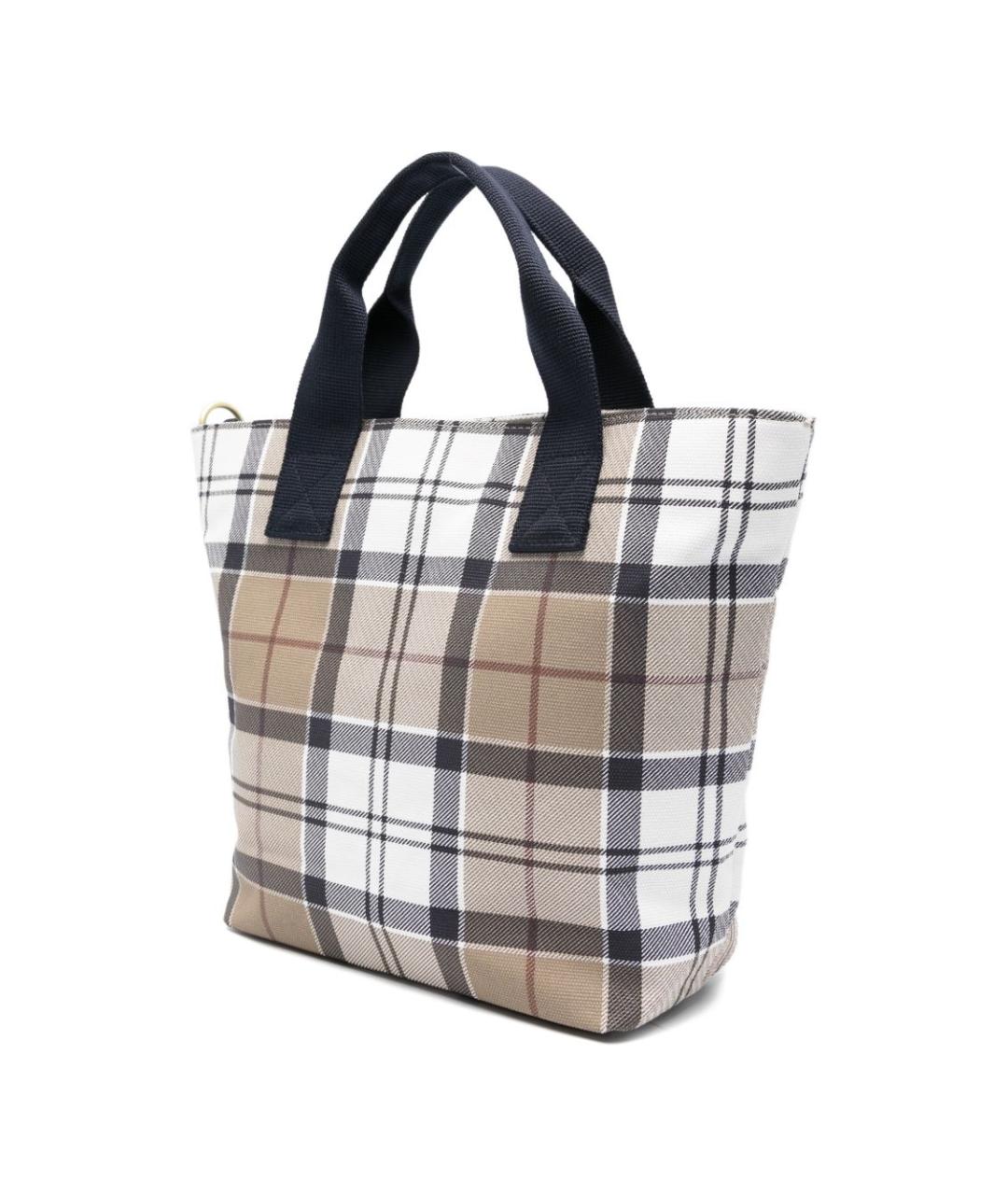 BARBOUR Бежевая хлопковая сумка тоут, фото 2