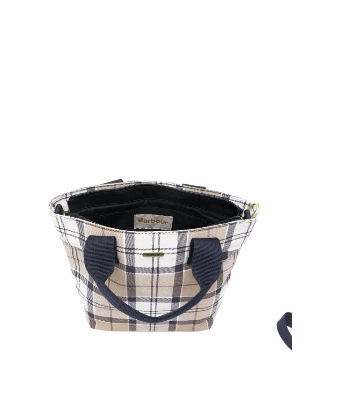 BARBOUR Бежевая хлопковая сумка тоут, фото 5