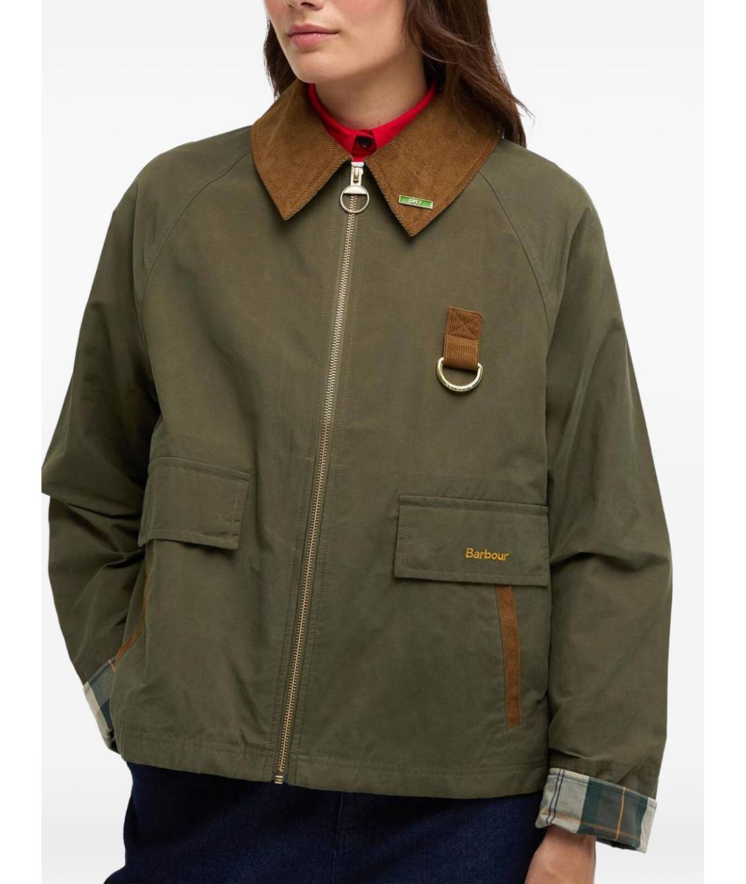 BARBOUR Зеленая хлопковая куртка, фото 3