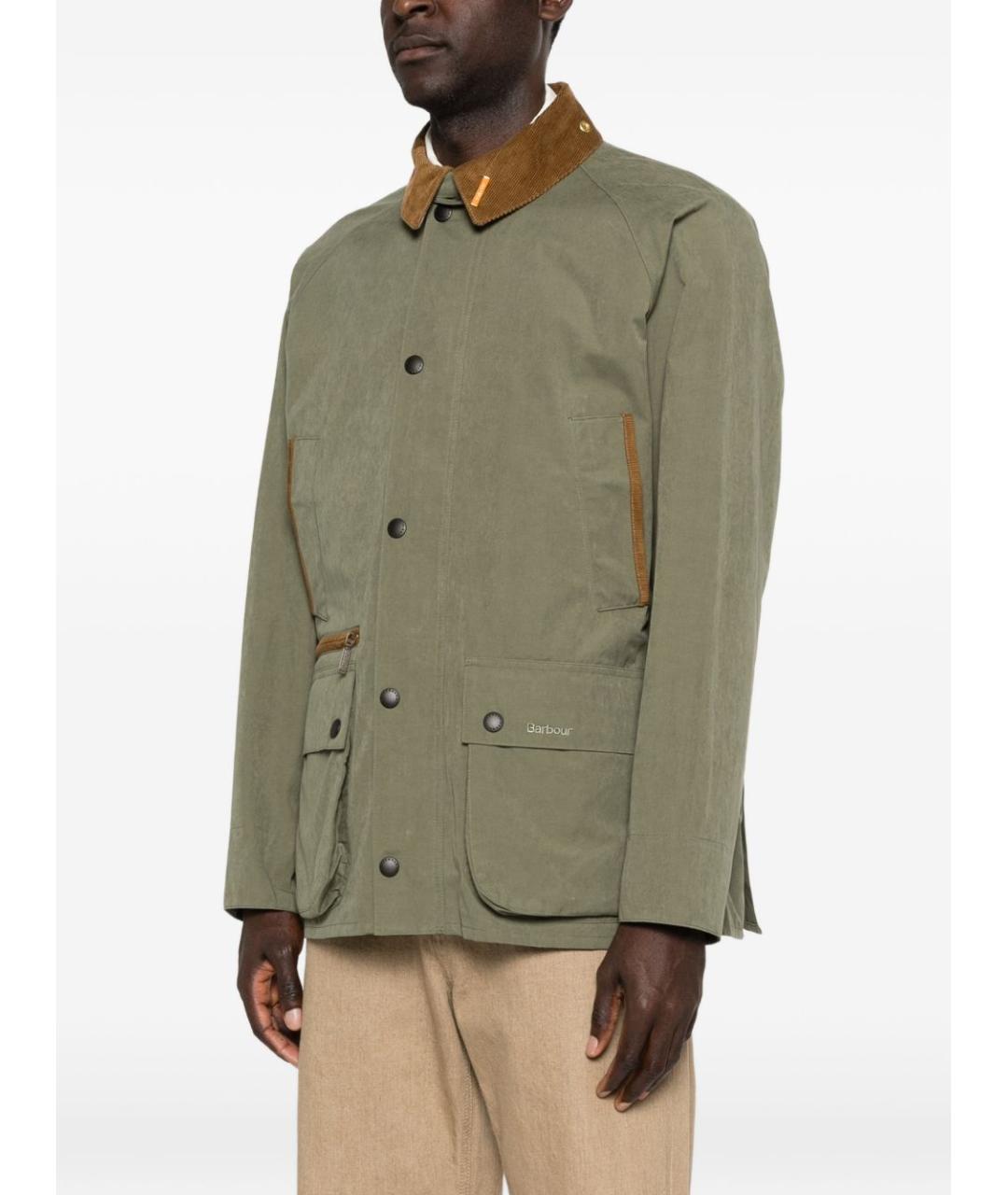 BARBOUR Зеленая хлопковая куртка, фото 4