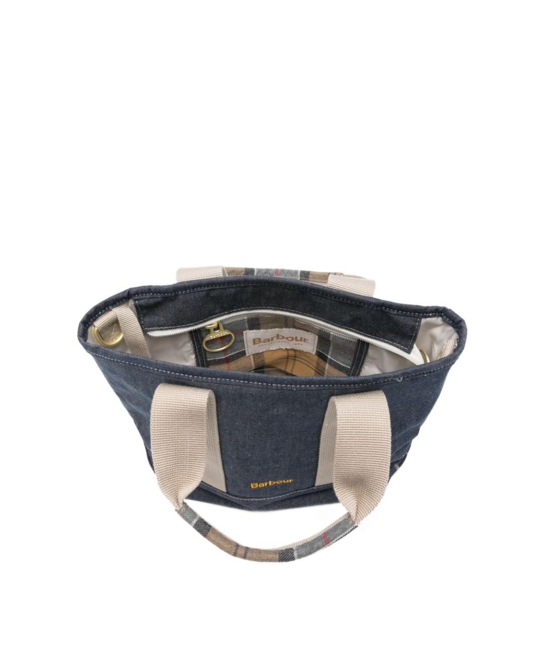 BARBOUR Синяя хлопковая сумка тоут, фото 5