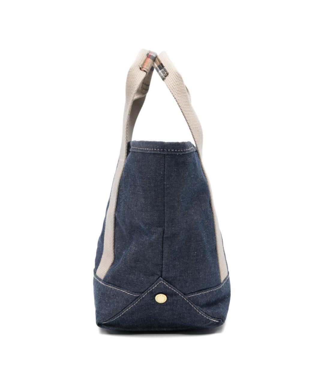 BARBOUR Синяя хлопковая сумка тоут, фото 4