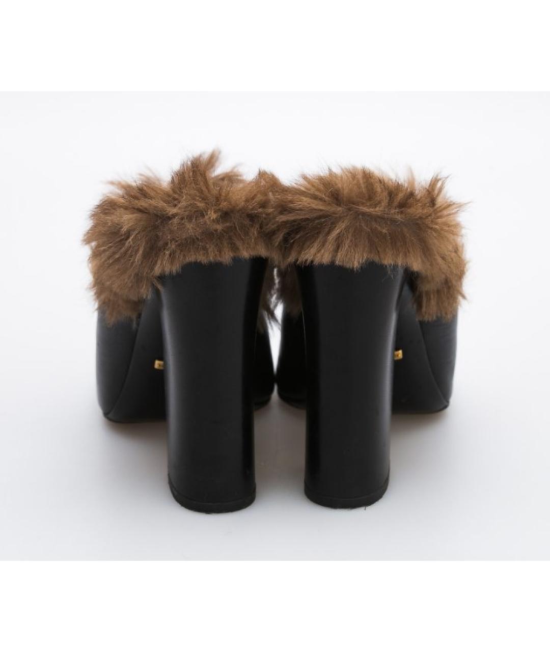 GUCCI Черные кожаные мюли, фото 7