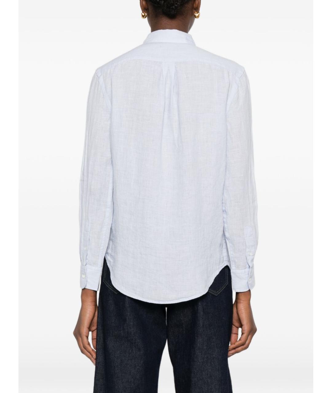 POLO RALPH LAUREN Синяя льняная рубашка, фото 2