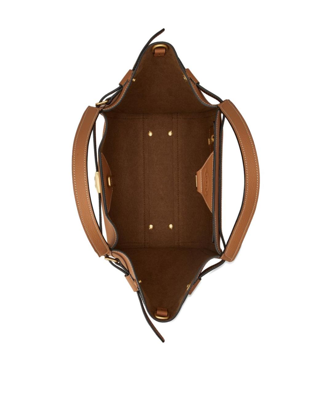 TOD'S Коричневая кожаная сумка тоут, фото 5