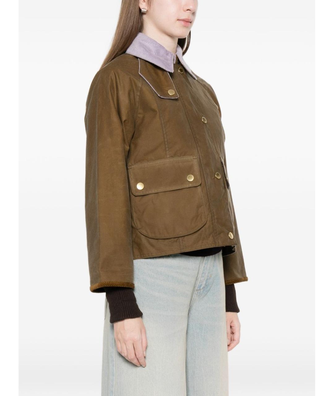 BARBOUR Коричневая хлопковая куртка, фото 3