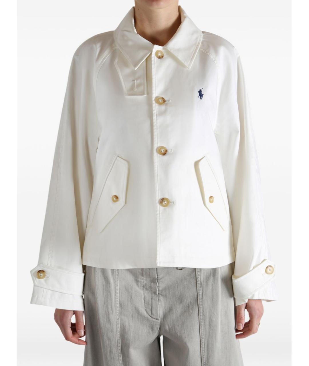 POLO RALPH LAUREN Белая хлопковая куртка, фото 2