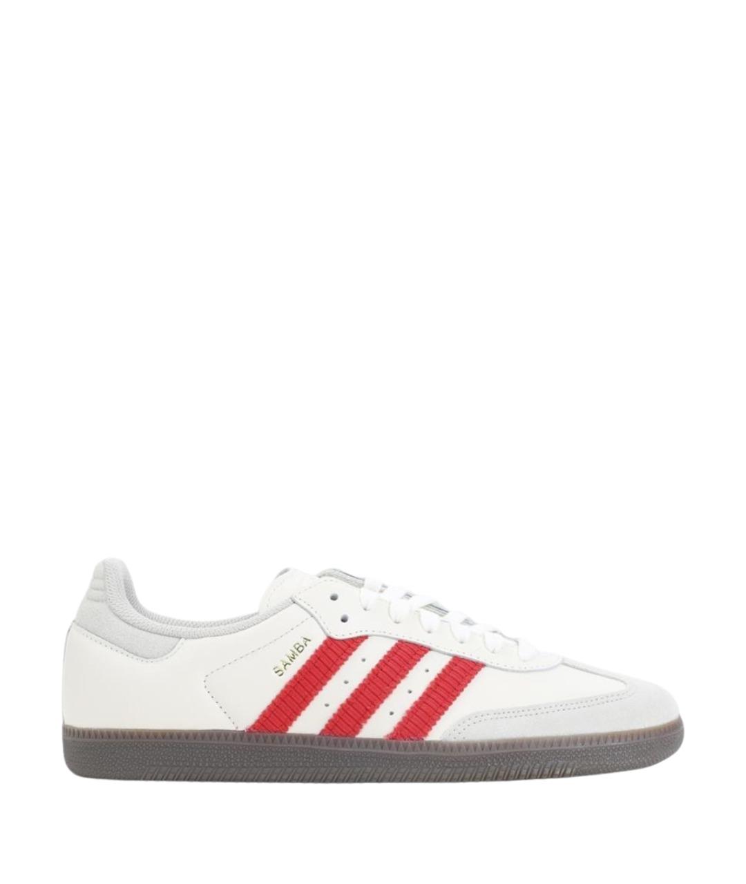 ADIDAS Белые кожаные низкие кроссовки / кеды, фото 1