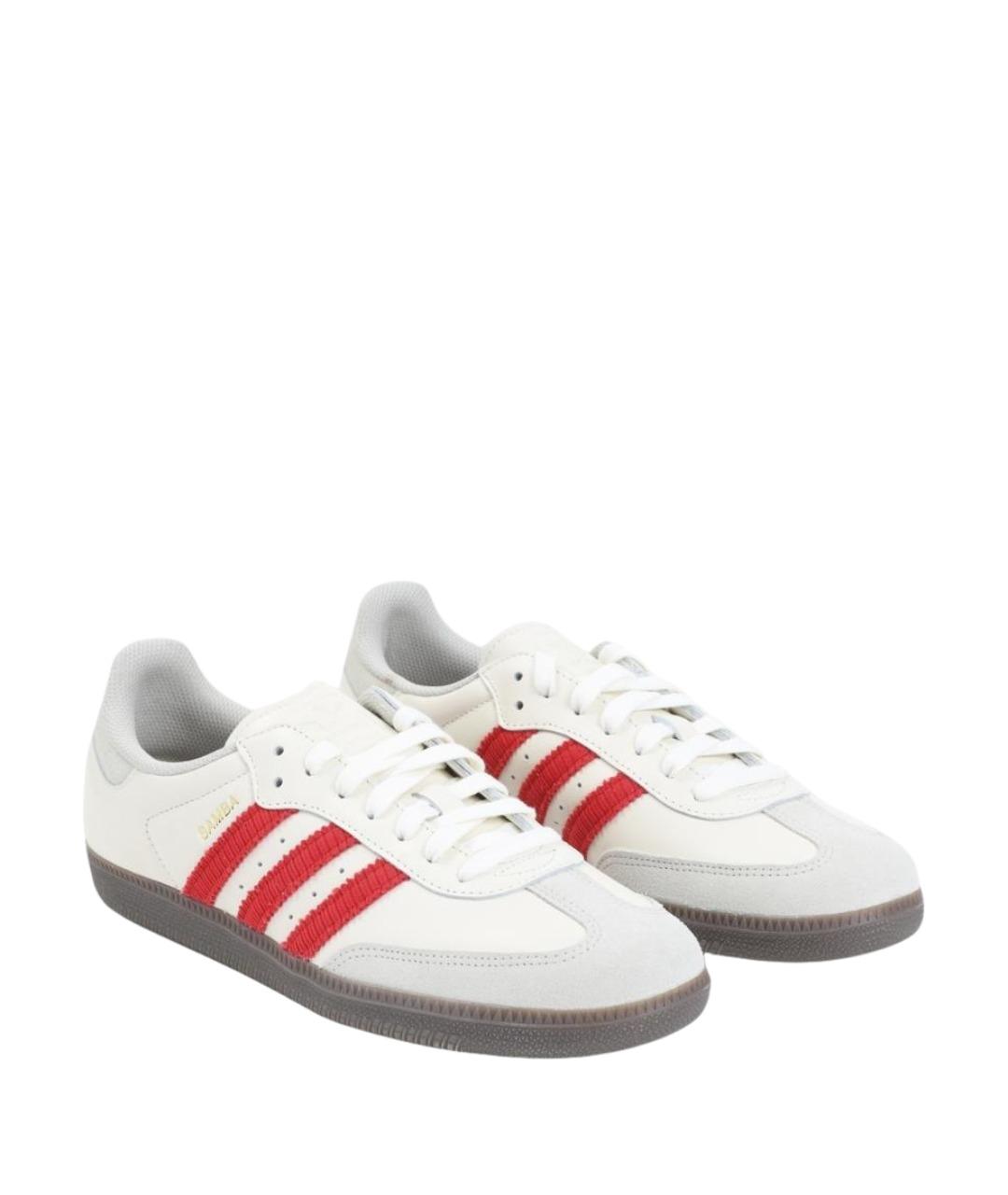 ADIDAS Белые кожаные низкие кроссовки / кеды, фото 3