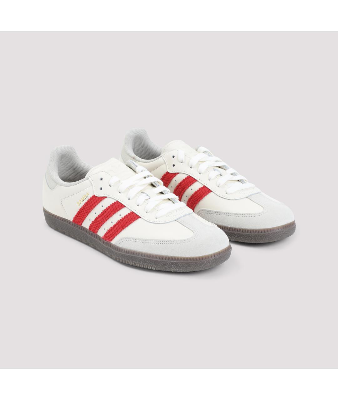 ADIDAS Белые кожаные низкие кроссовки / кеды, фото 4