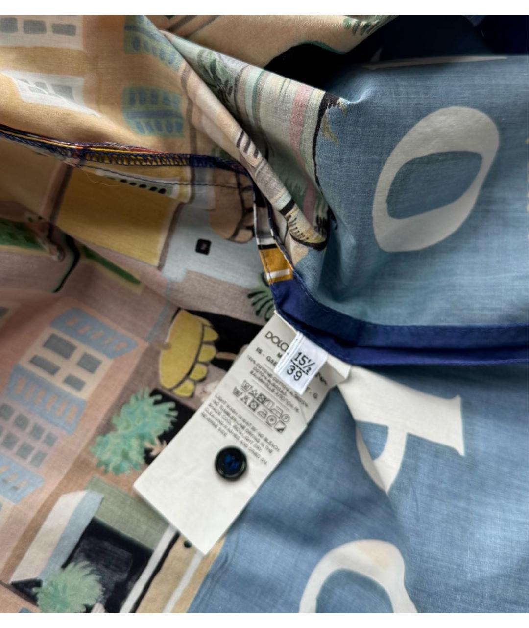 DOLCE&GABBANA Мульти хлопковая кэжуал рубашка, фото 4