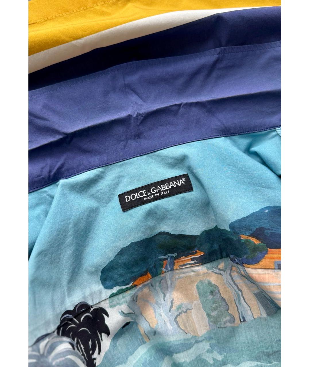 DOLCE&GABBANA Мульти хлопковая кэжуал рубашка, фото 3