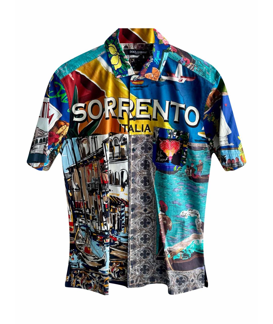 DOLCE&GABBANA Мульти хлопковая кэжуал рубашка, фото 1