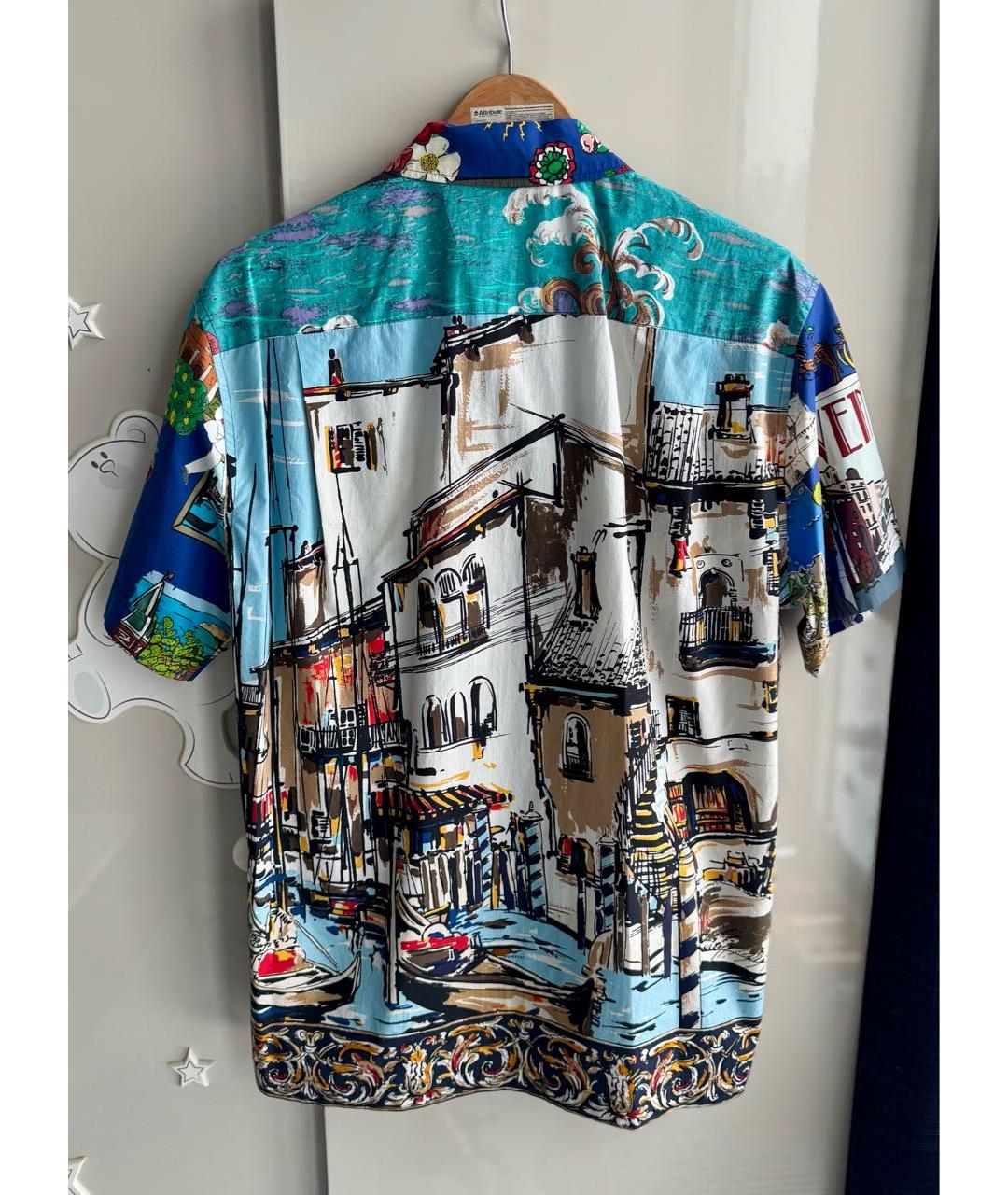 DOLCE&GABBANA Мульти хлопковая кэжуал рубашка, фото 5