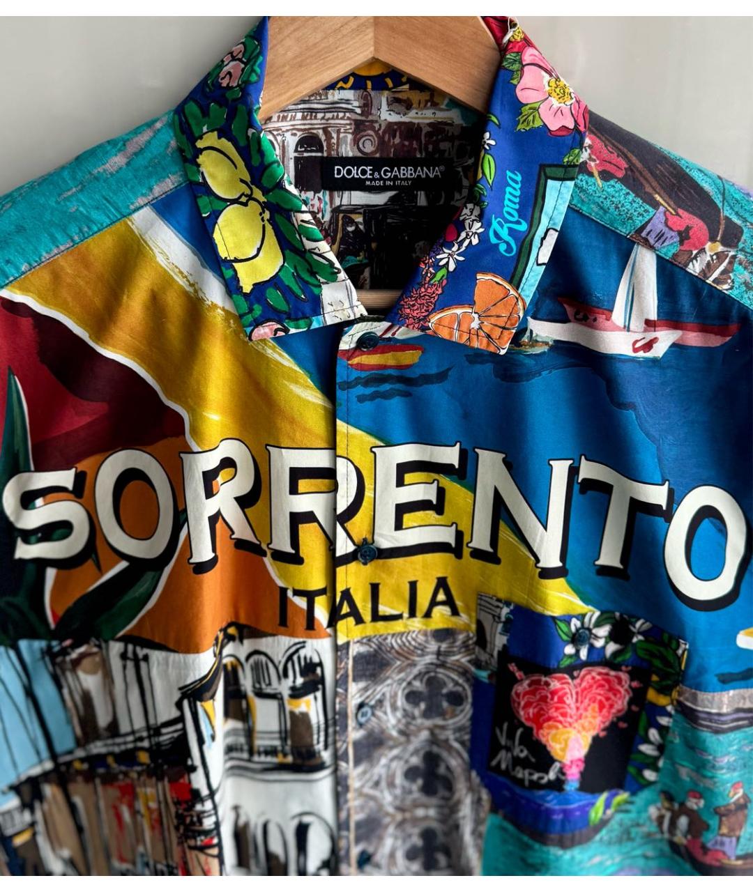 DOLCE&GABBANA Мульти хлопковая кэжуал рубашка, фото 2