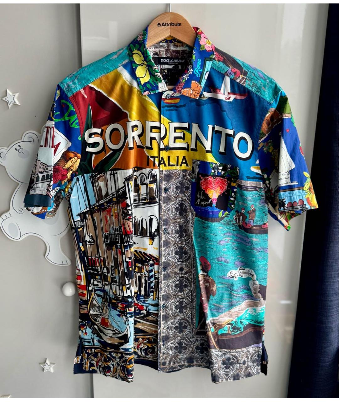 DOLCE&GABBANA Мульти хлопковая кэжуал рубашка, фото 6