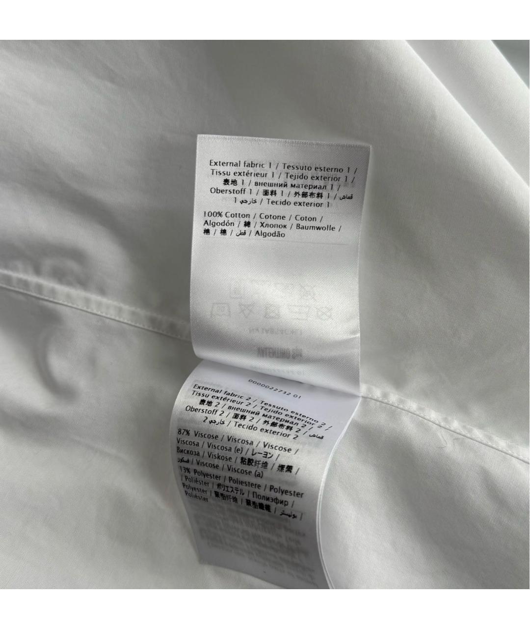 VALENTINO Белая хлопковая кэжуал рубашка, фото 7