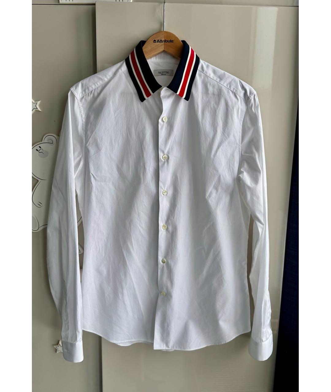 VALENTINO Белая хлопковая кэжуал рубашка, фото 9