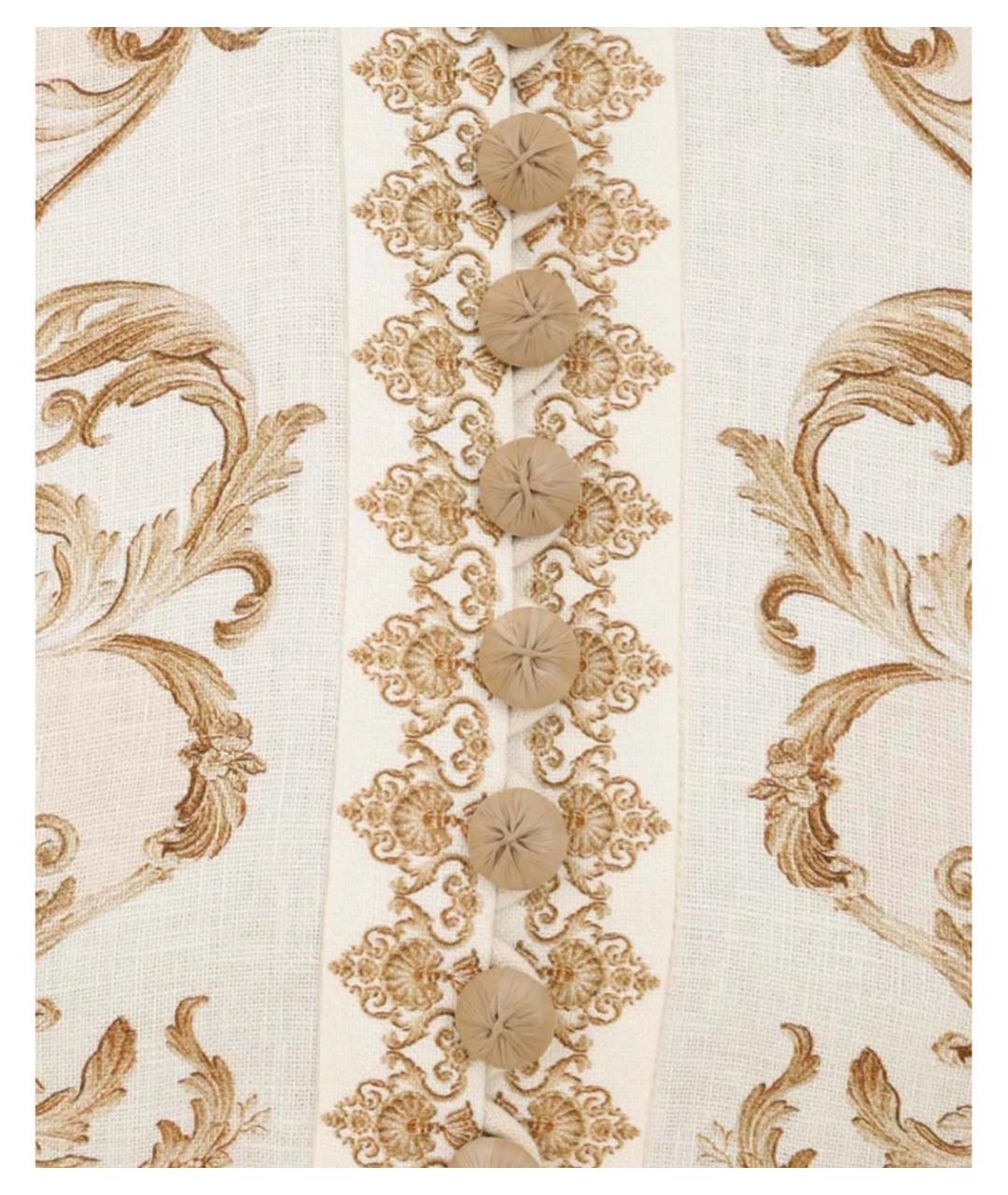 ZIMMERMANN Бежевое льняное вечернее платье, фото 6