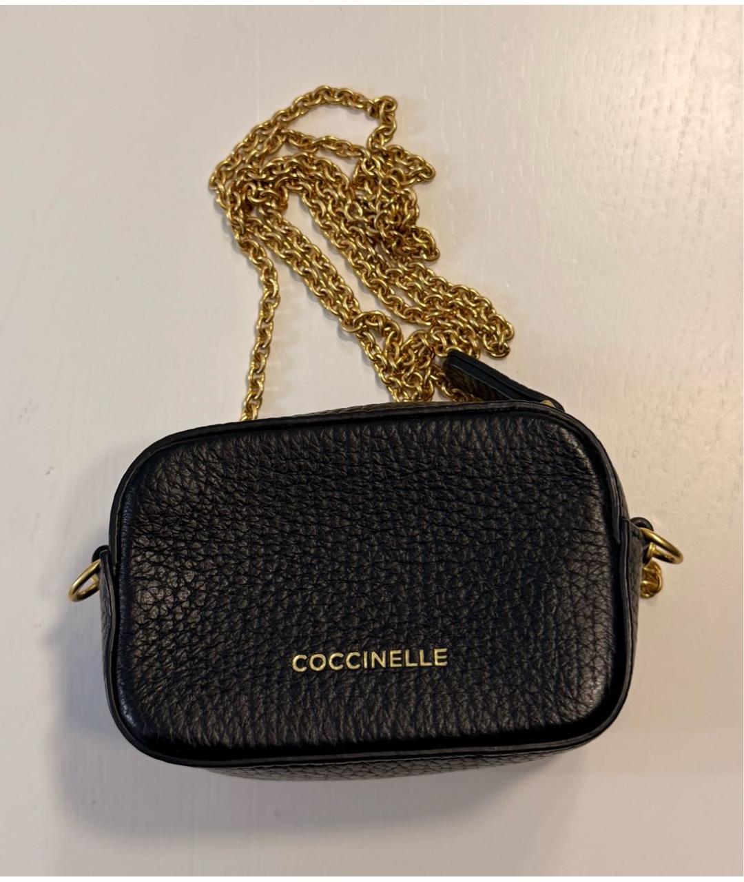 COCCINELLE Черная кожаная сумка через плечо, фото 3