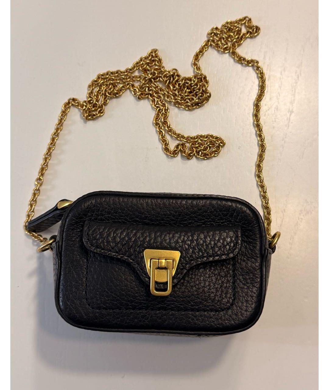 COCCINELLE Черная кожаная сумка через плечо, фото 9