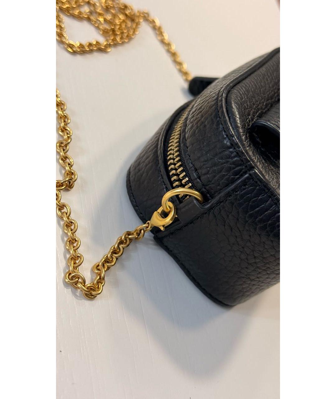 COCCINELLE Черная кожаная сумка через плечо, фото 6