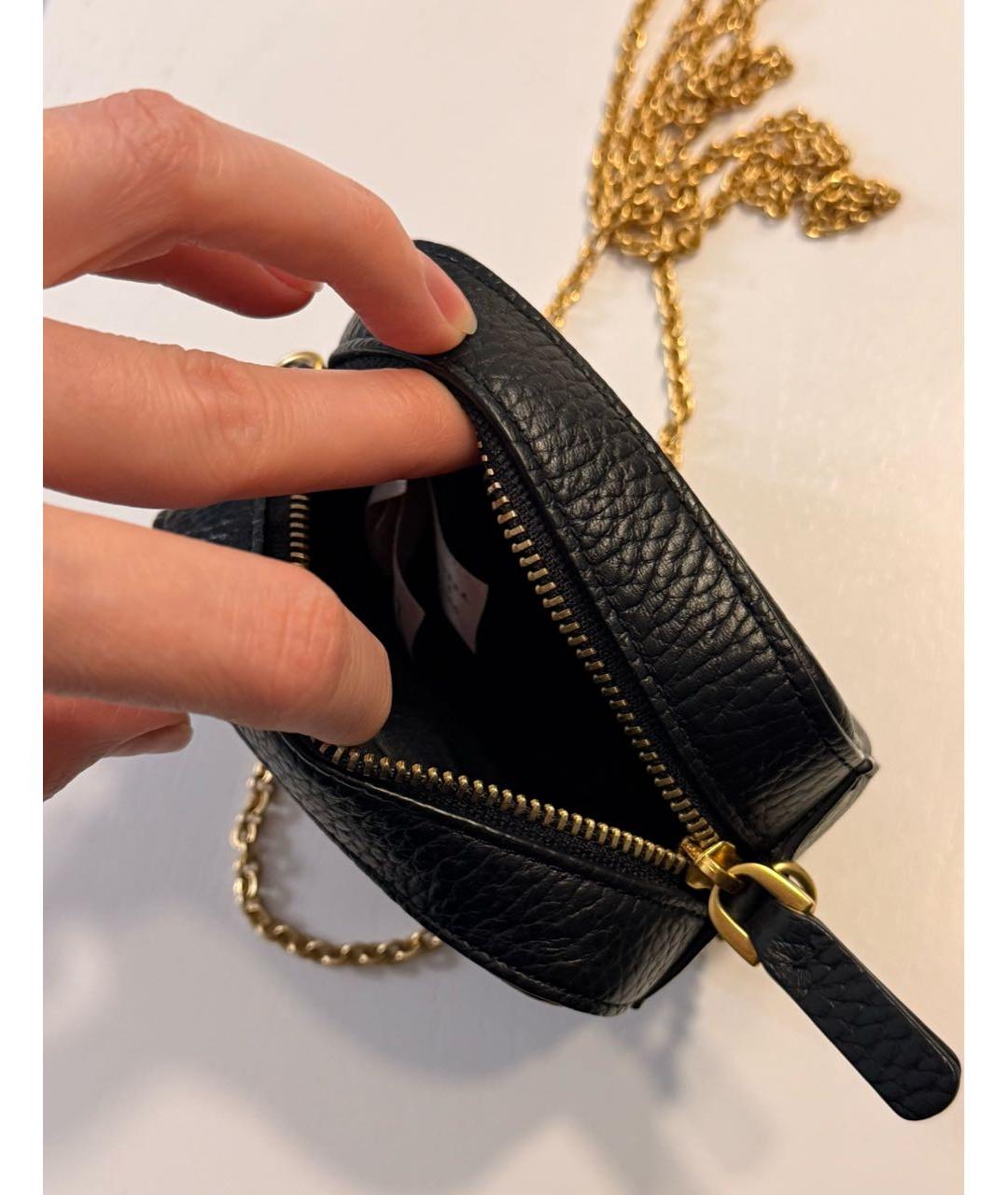 COCCINELLE Черная кожаная сумка через плечо, фото 4