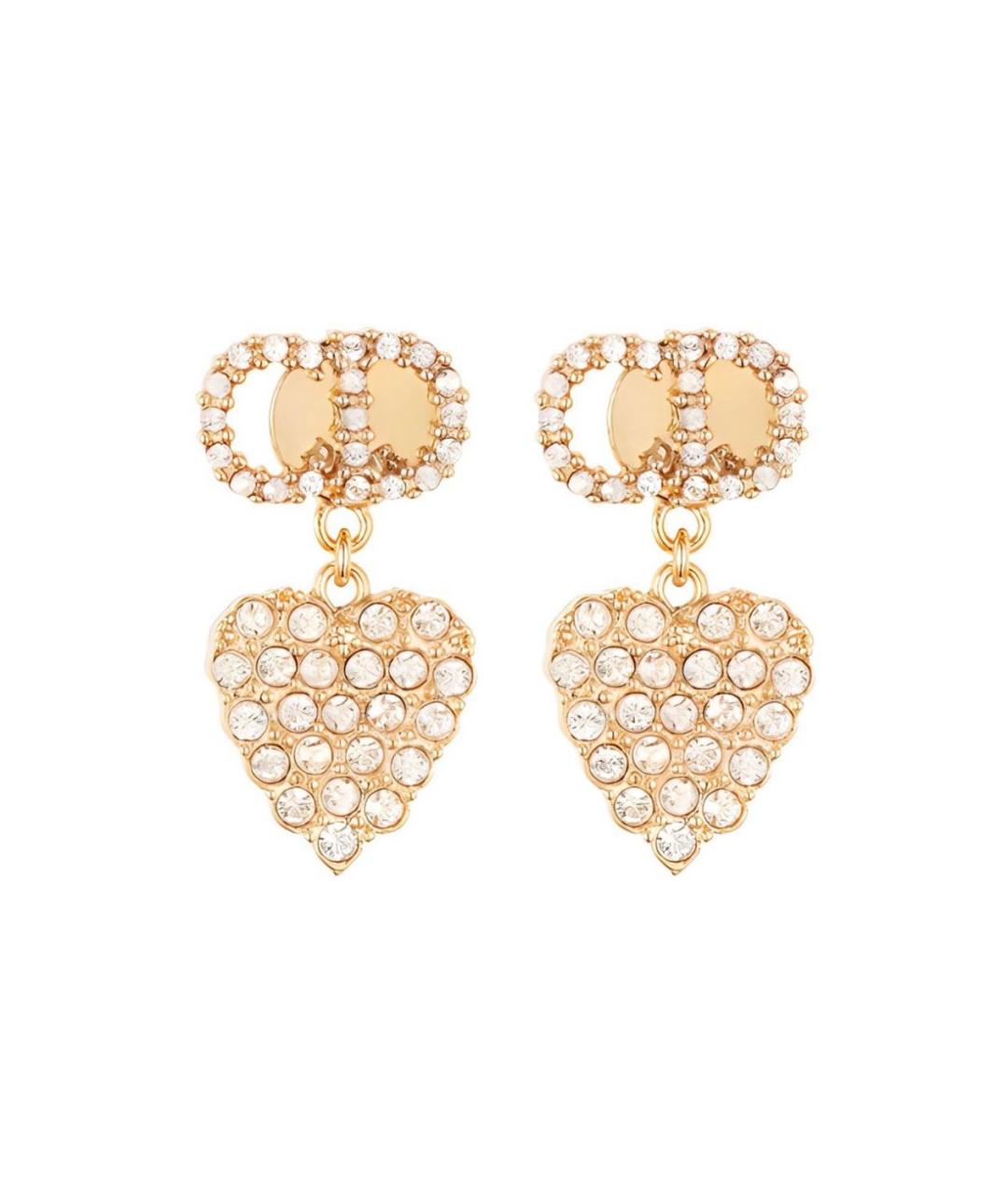 CHRISTIAN DIOR Золотые металлические серьги, фото 6