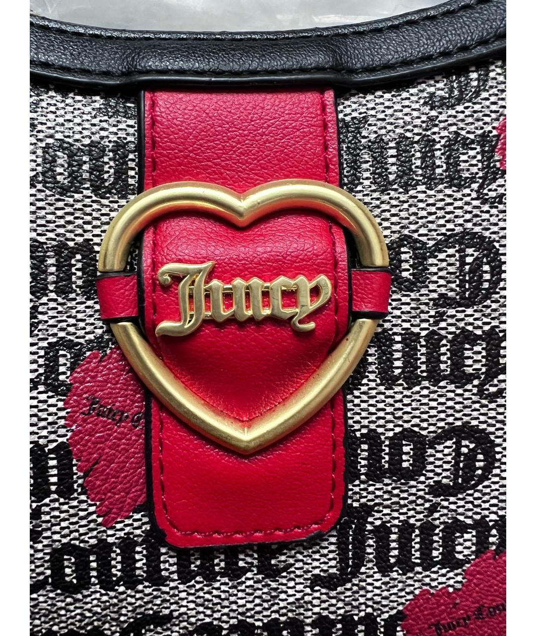 JUICY COUTURE Черная сумка с короткими ручками из искусственной кожи, фото 2