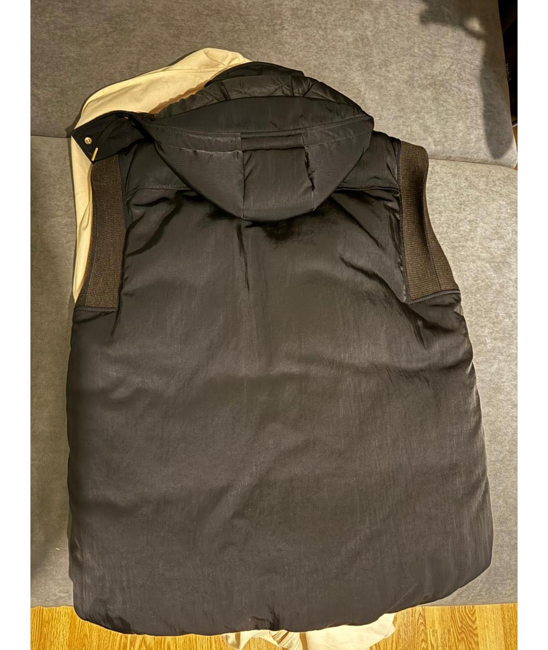 LOUIS VUITTON Антрацитовый синтетический жилет, фото 2