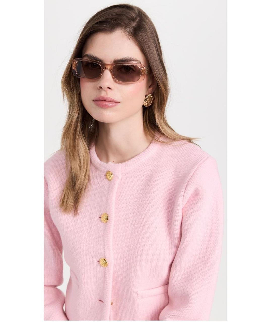 MIU MIU Розовые пластиковые солнцезащитные очки, фото 2