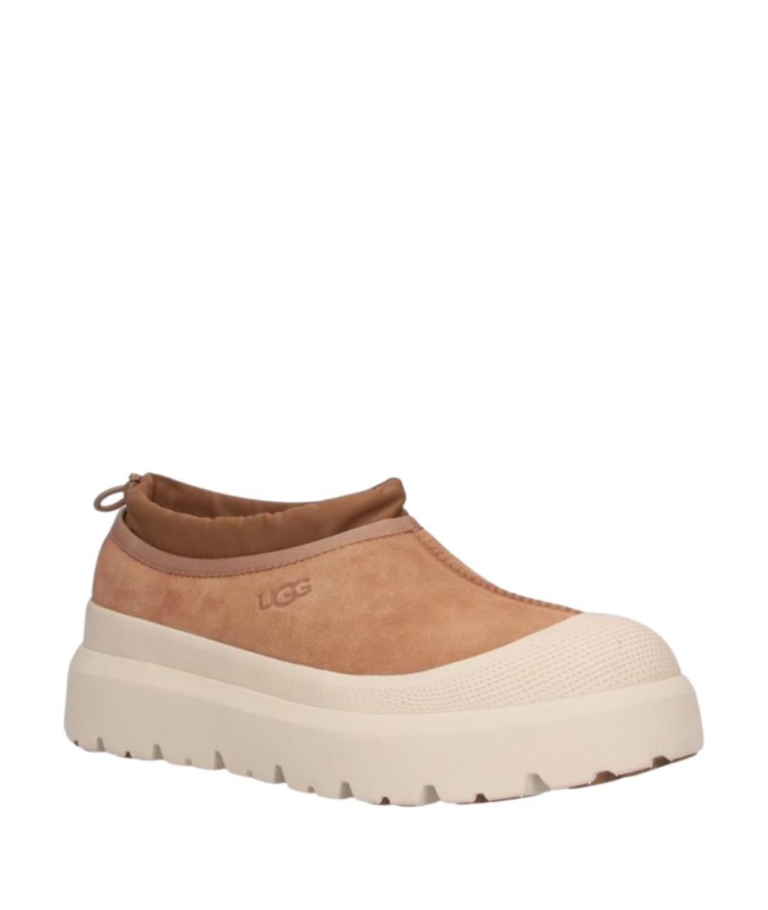 UGG AUSTRALIA Бежевые замшевые низкие ботинки, фото 2