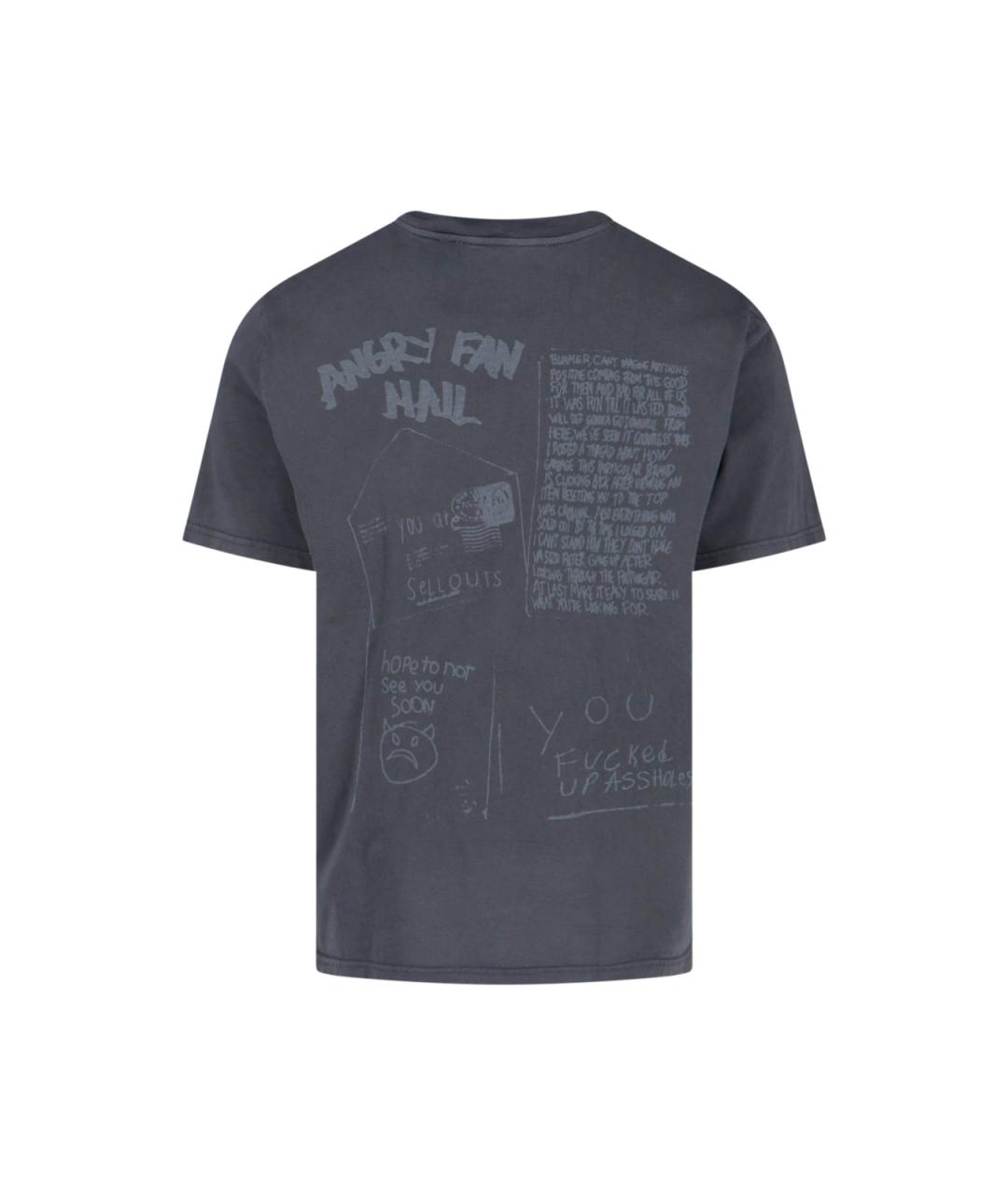 OUR LEGACY Серая хлопковая футболка, фото 2