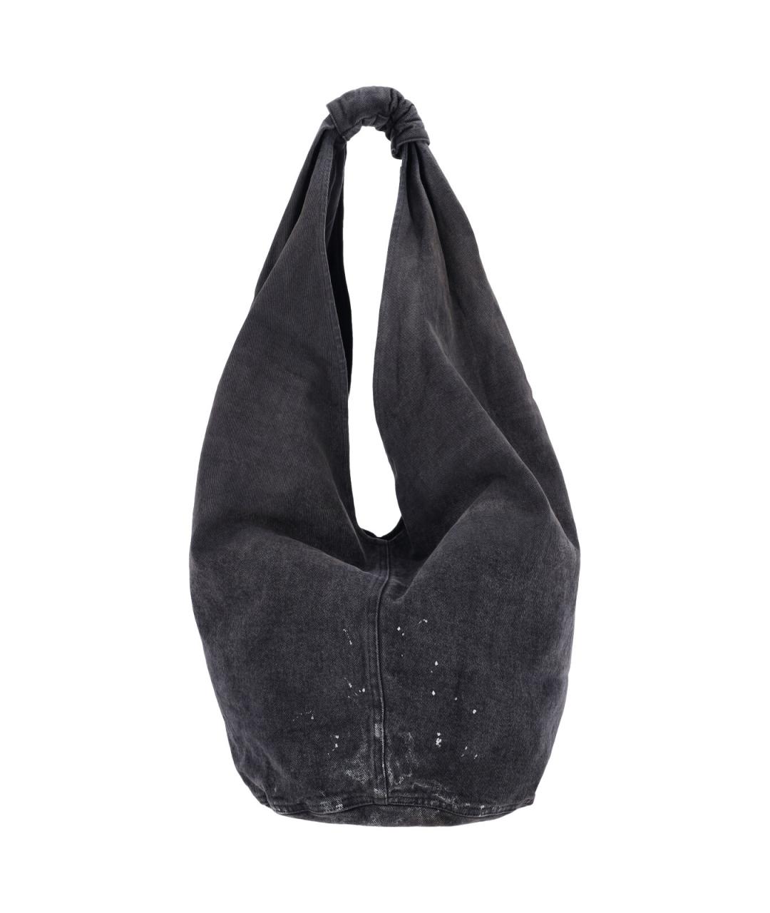 OUR LEGACY Антрацитовая хлопковая сумка тоут, фото 3