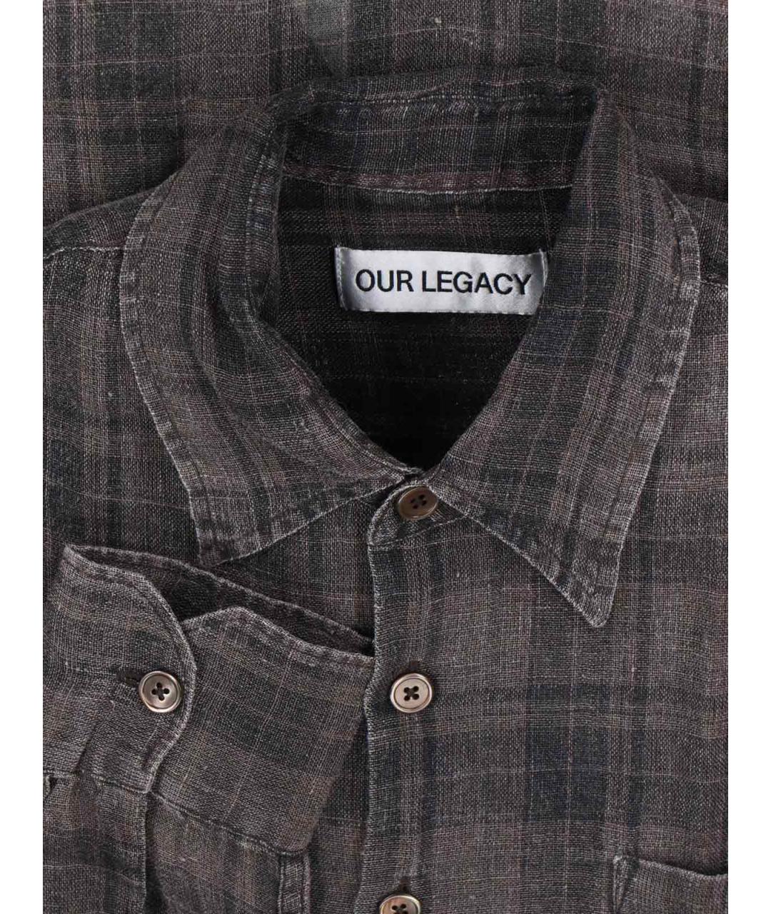 OUR LEGACY Мульти льняная кэжуал рубашка, фото 3