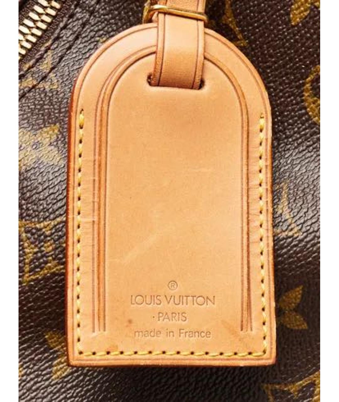 LOUIS VUITTON Коричневая кожаная дорожная/спортивная сумка, фото 6