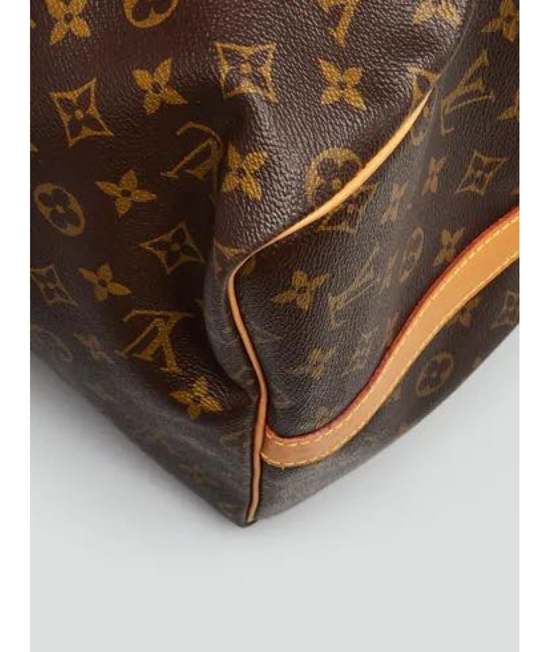 LOUIS VUITTON Коричневая кожаная дорожная/спортивная сумка, фото 3