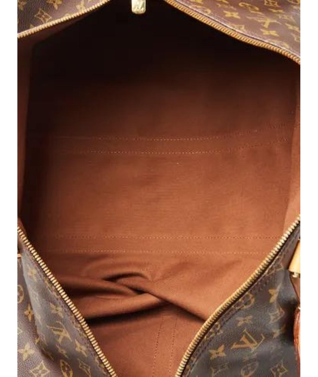 LOUIS VUITTON Коричневая кожаная дорожная/спортивная сумка, фото 4