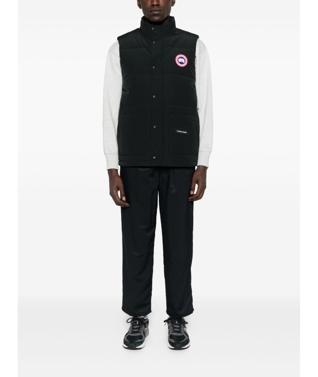 CANADA GOOSE Черный полиэстеровый жилет, фото 5