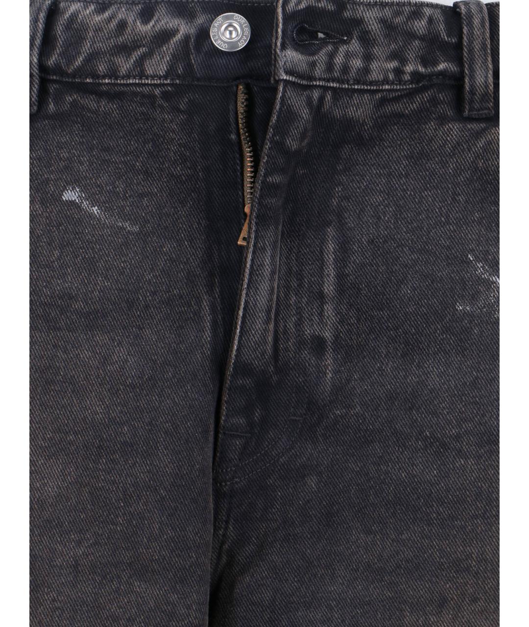 OUR LEGACY Черные хлопковые прямые джинсы, фото 5