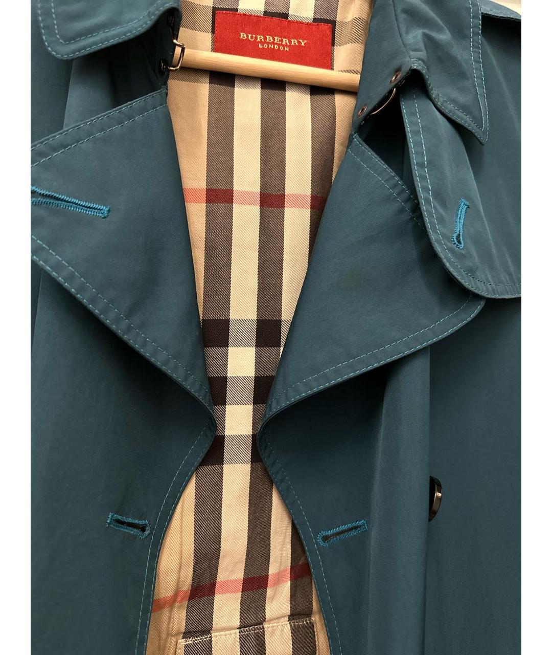 BURBERRY Зеленый тренч/плащ, фото 4