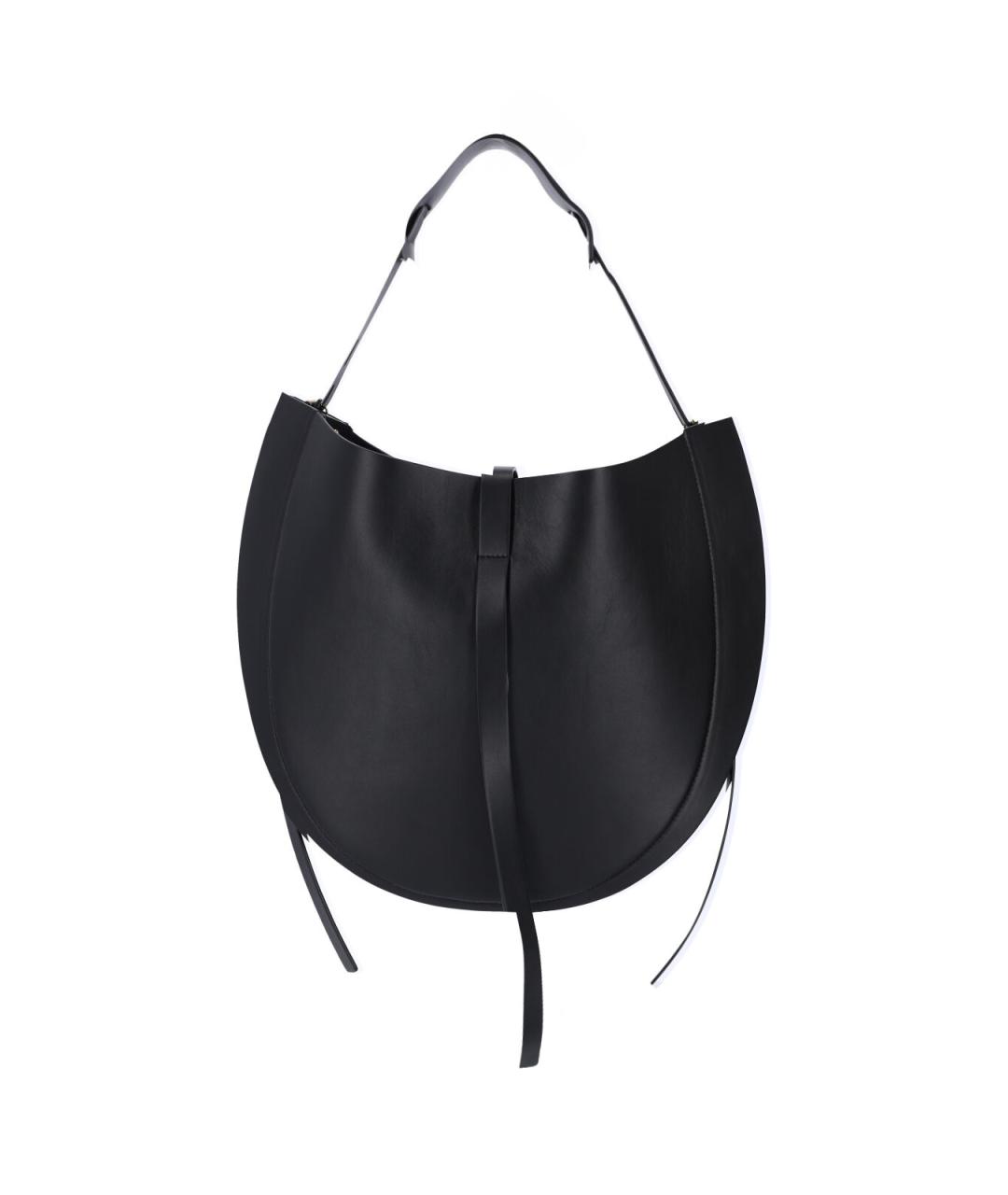 MINOBOSSI Черная кожаная сумка через плечо, фото 3