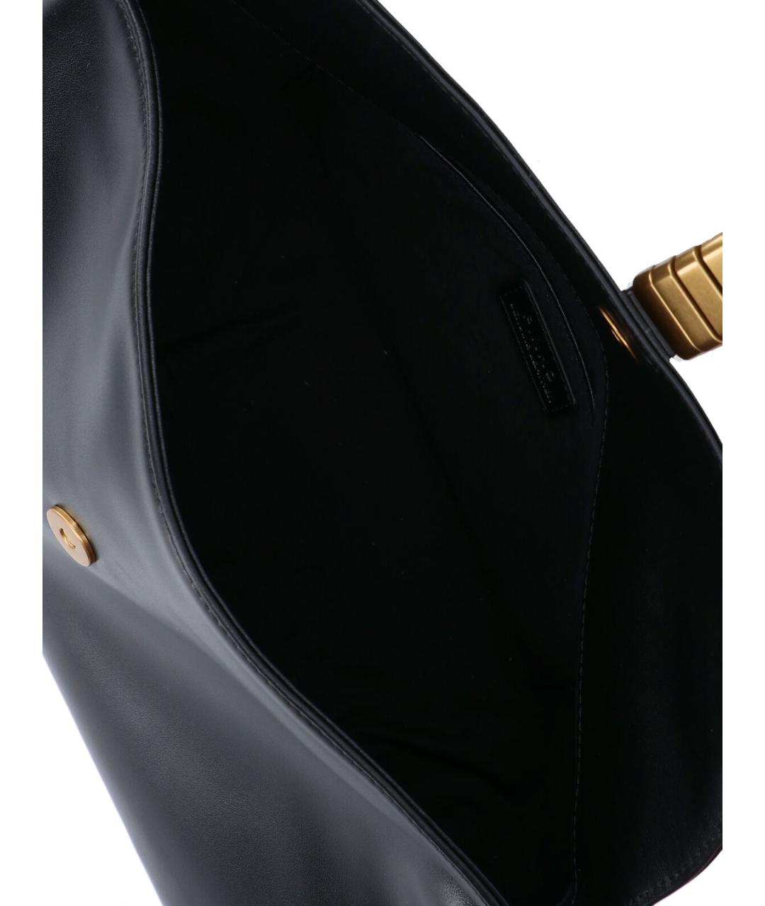 PINKO Черная кожаная сумка через плечо, фото 4