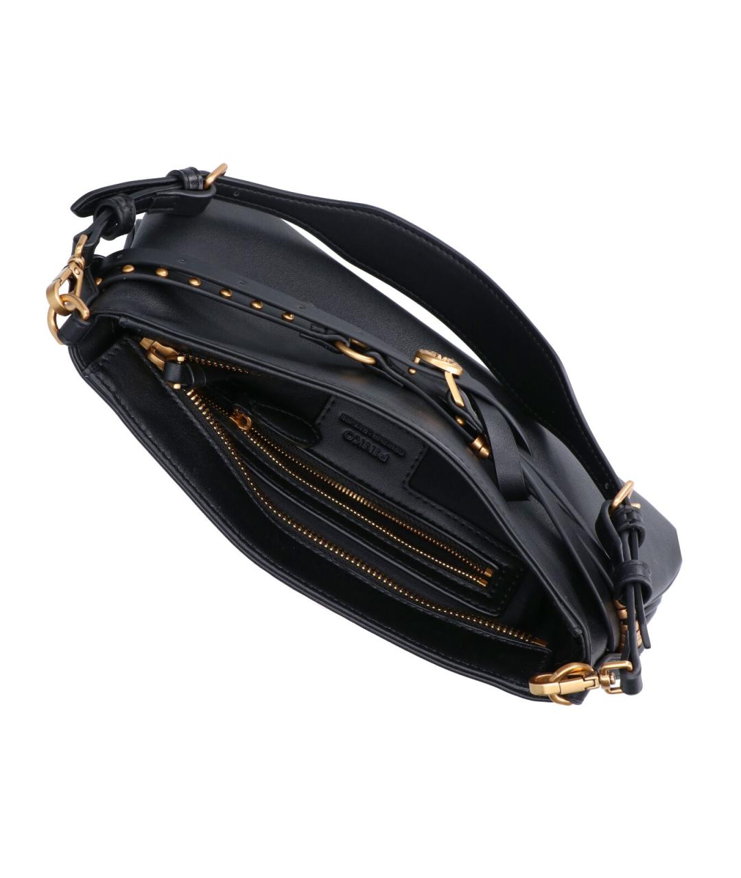 PINKO Черная кожаная сумка через плечо, фото 4