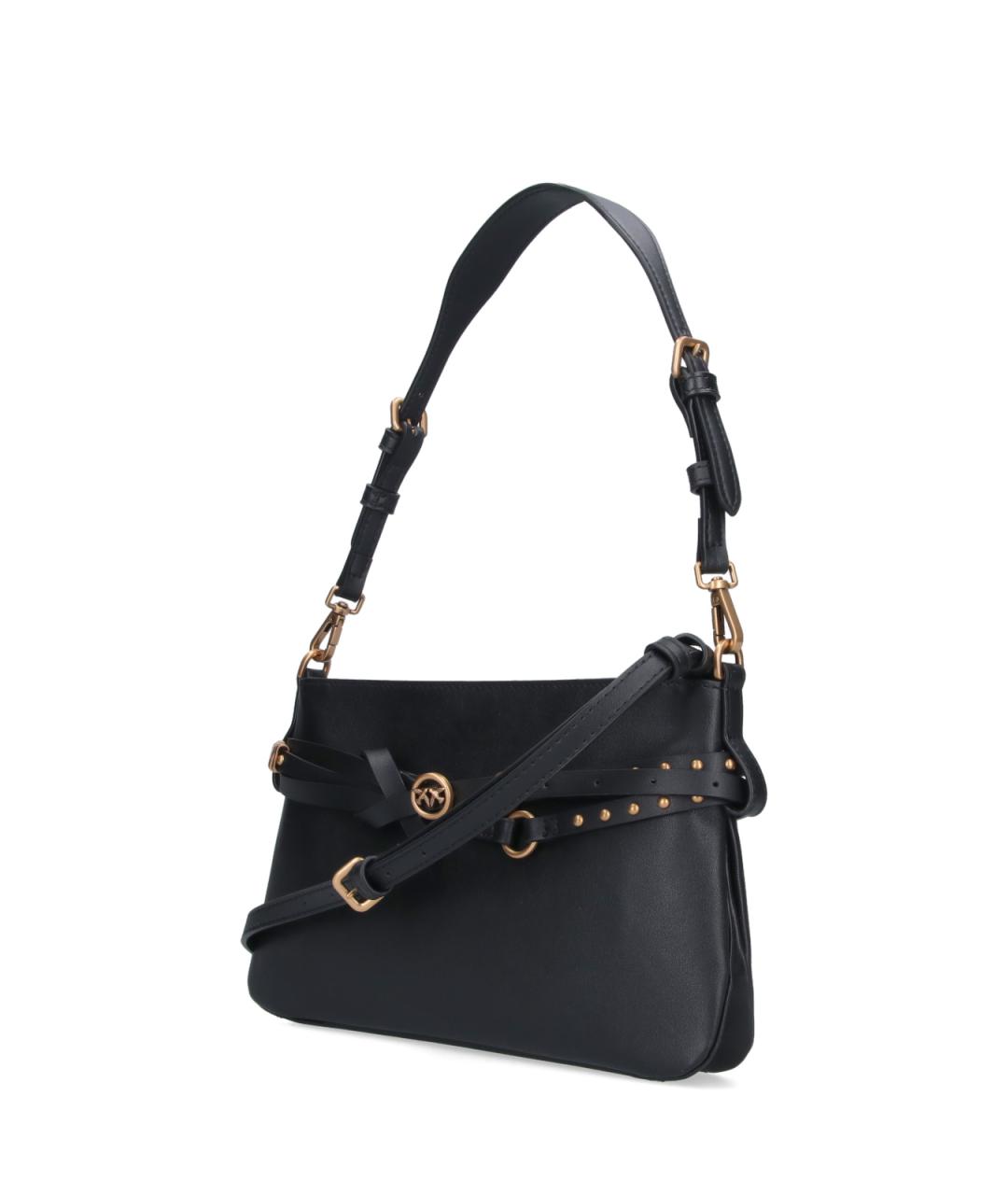 PINKO Черная кожаная сумка через плечо, фото 2