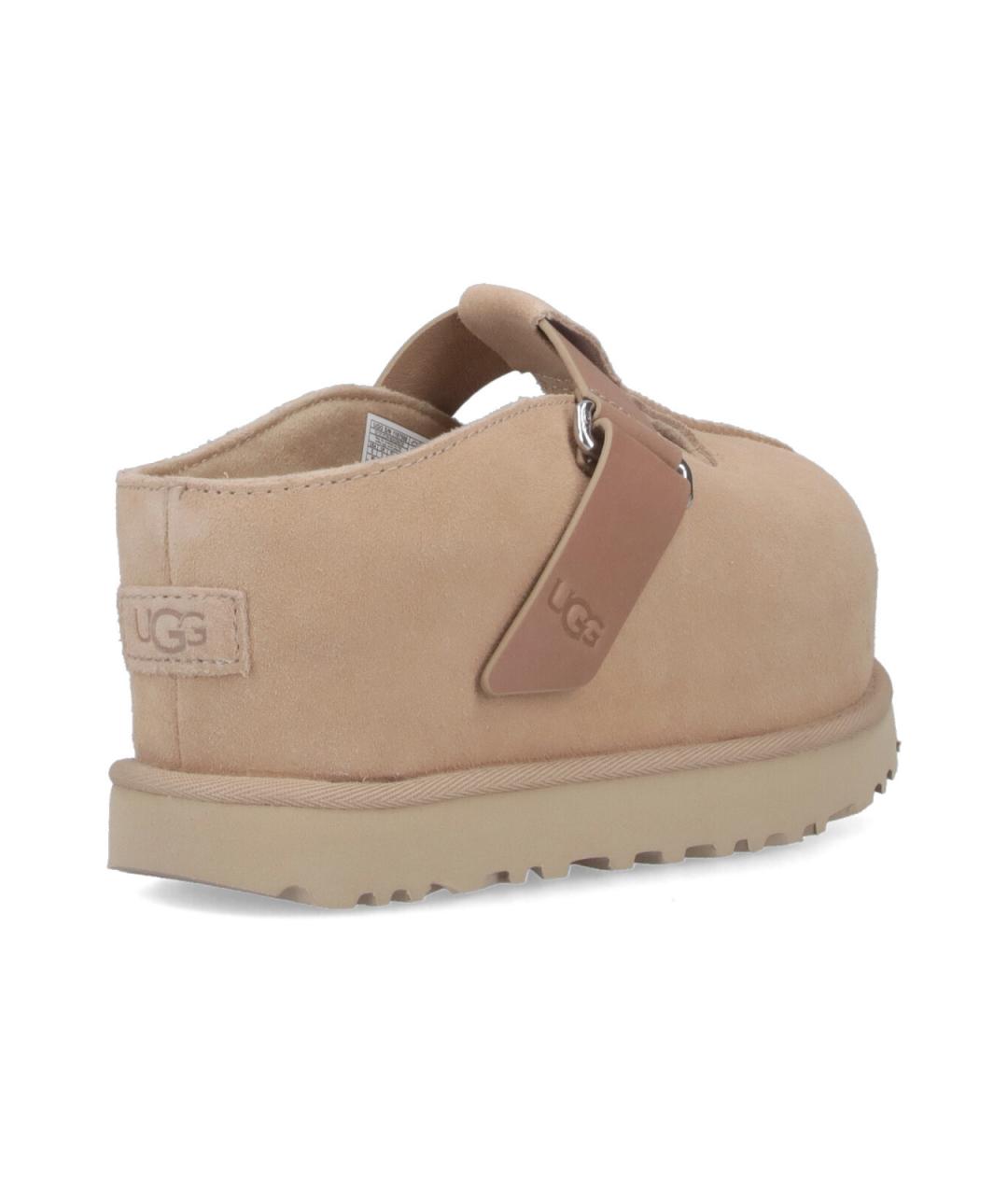 UGG Бежевые замшевые сабо, фото 4