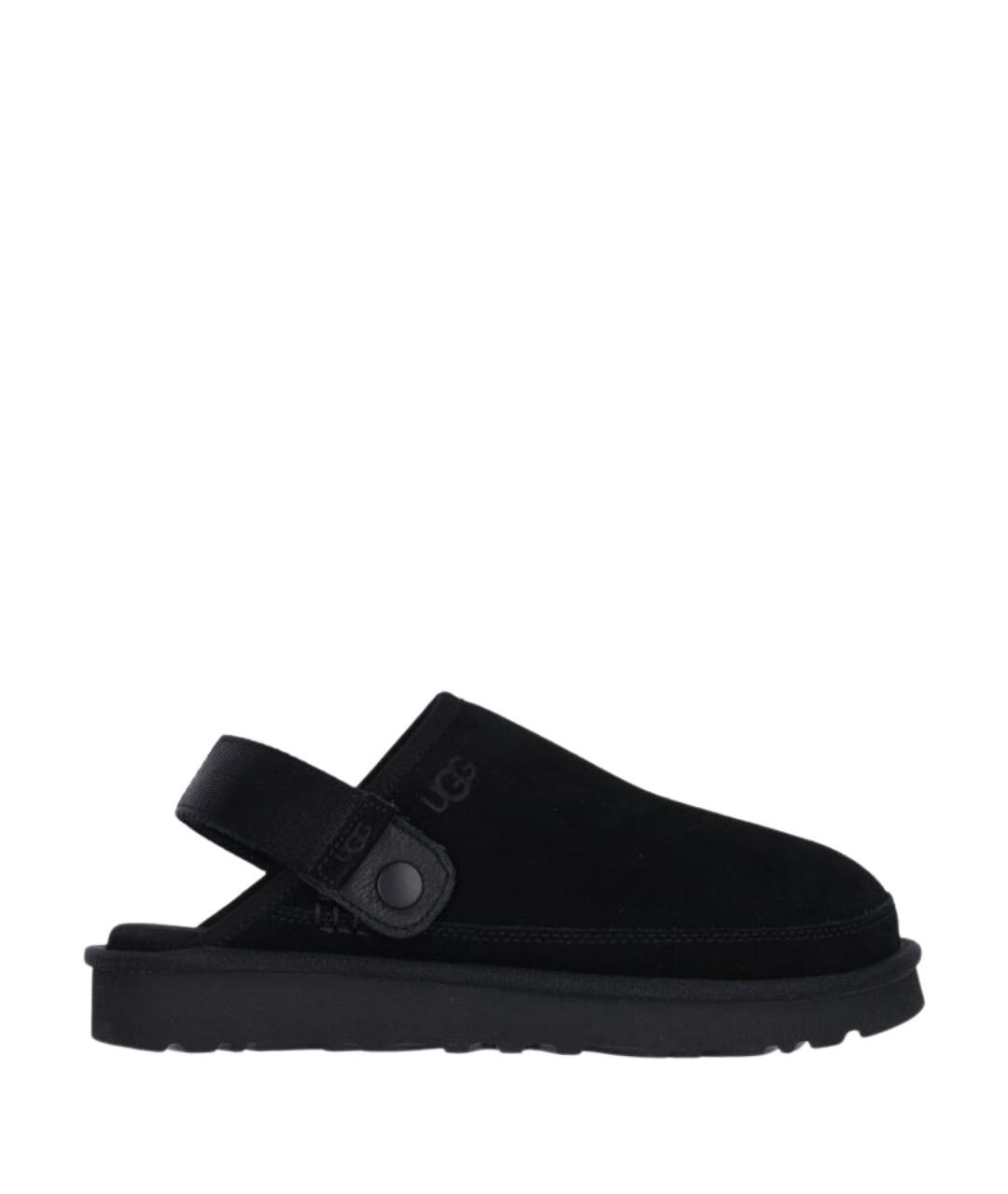 UGG AUSTRALIA Черные кожаные сандалии, фото 1